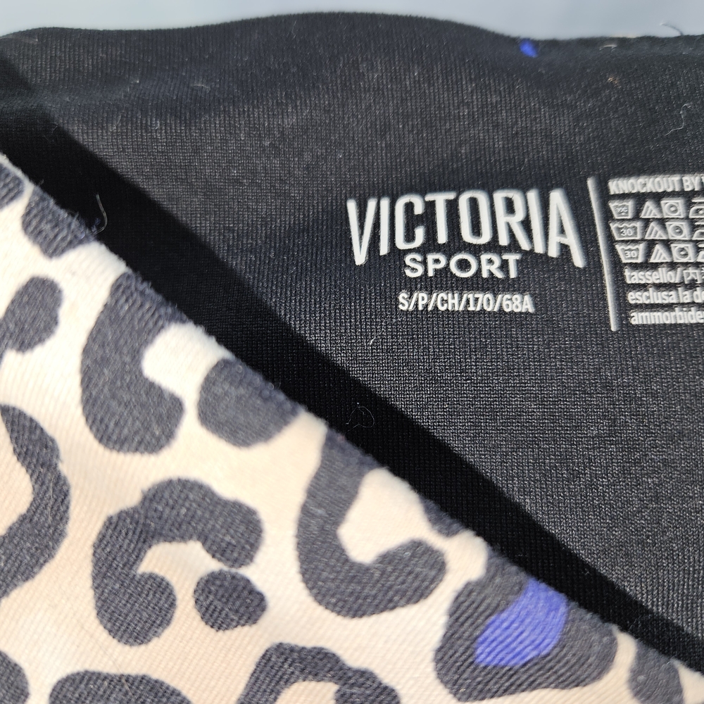 Leopard Print Leggings - Black and Cream